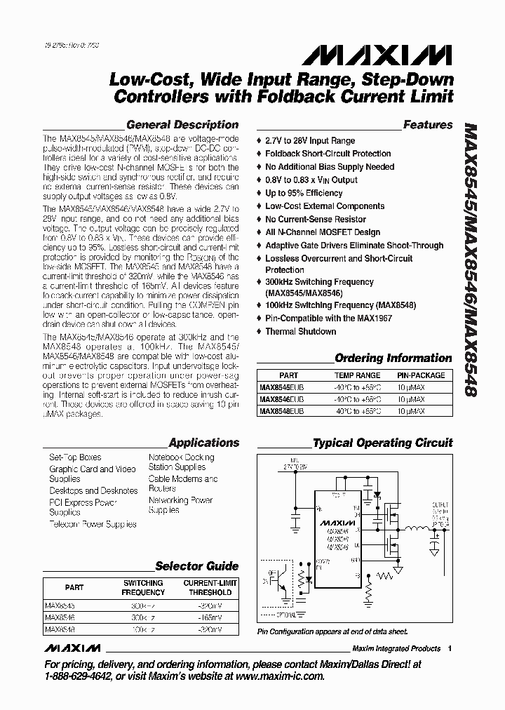 MAX8545EUB_198737.PDF Datasheet