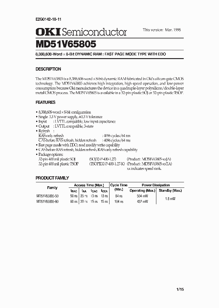 MD51V65805_438365.PDF Datasheet