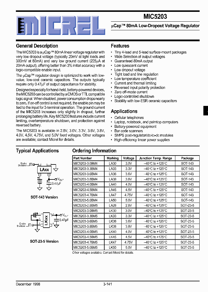 MIC5203_31813.PDF Datasheet
