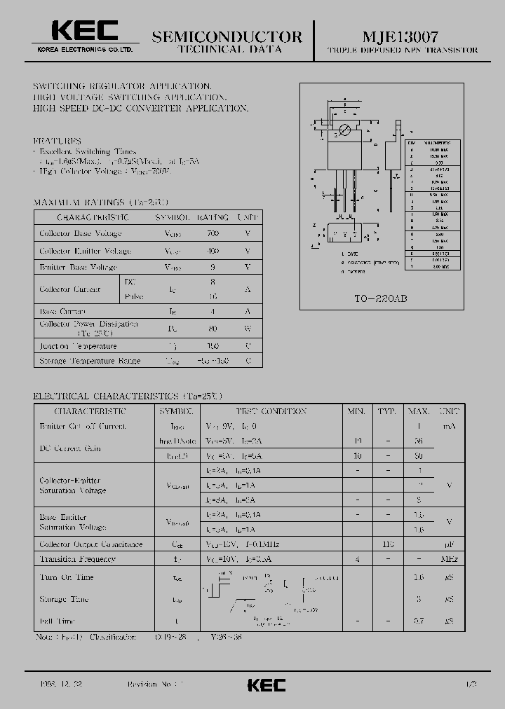 MJE13007_440615.PDF Datasheet