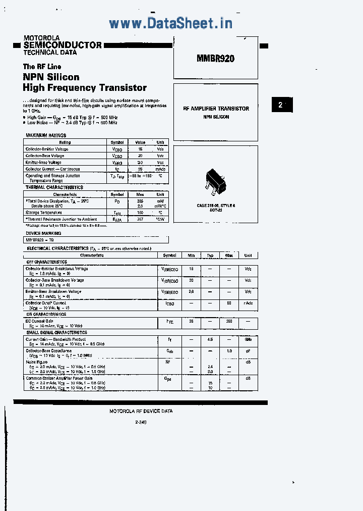 MMBR920_473649.PDF Datasheet