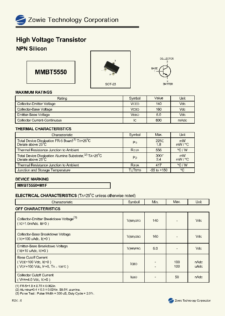 MMBT5550_462616.PDF Datasheet