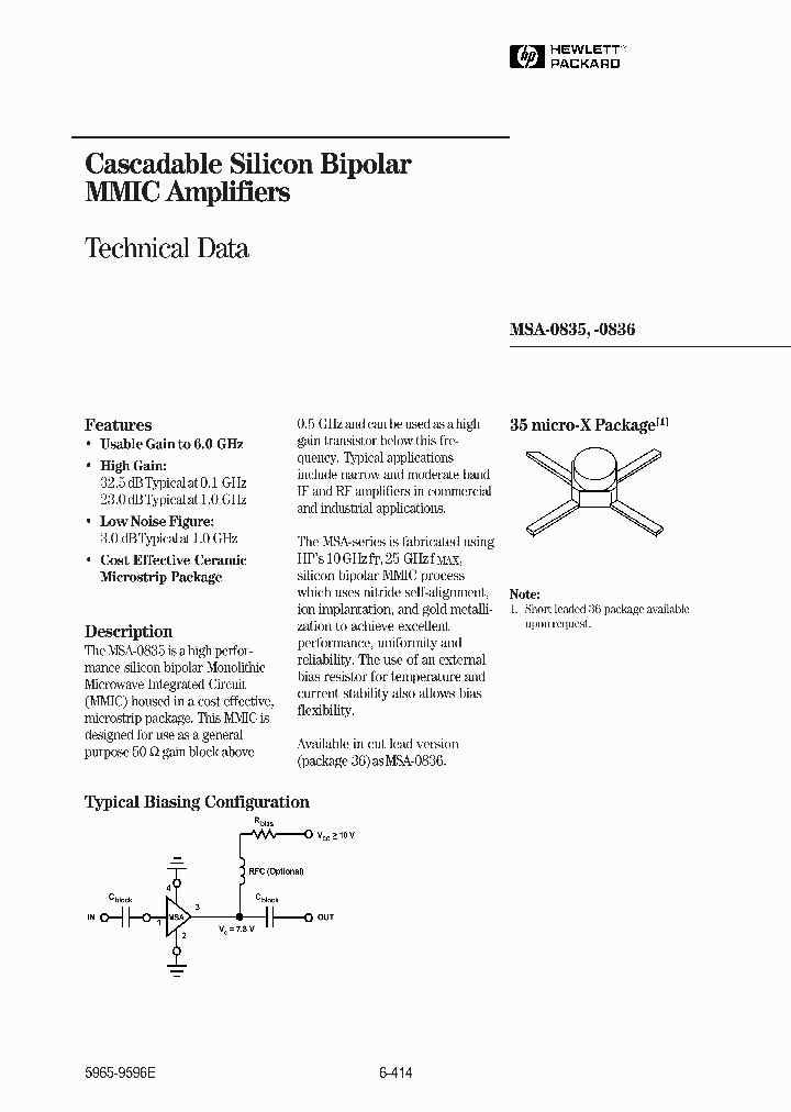 MSA-0835_102396.PDF Datasheet