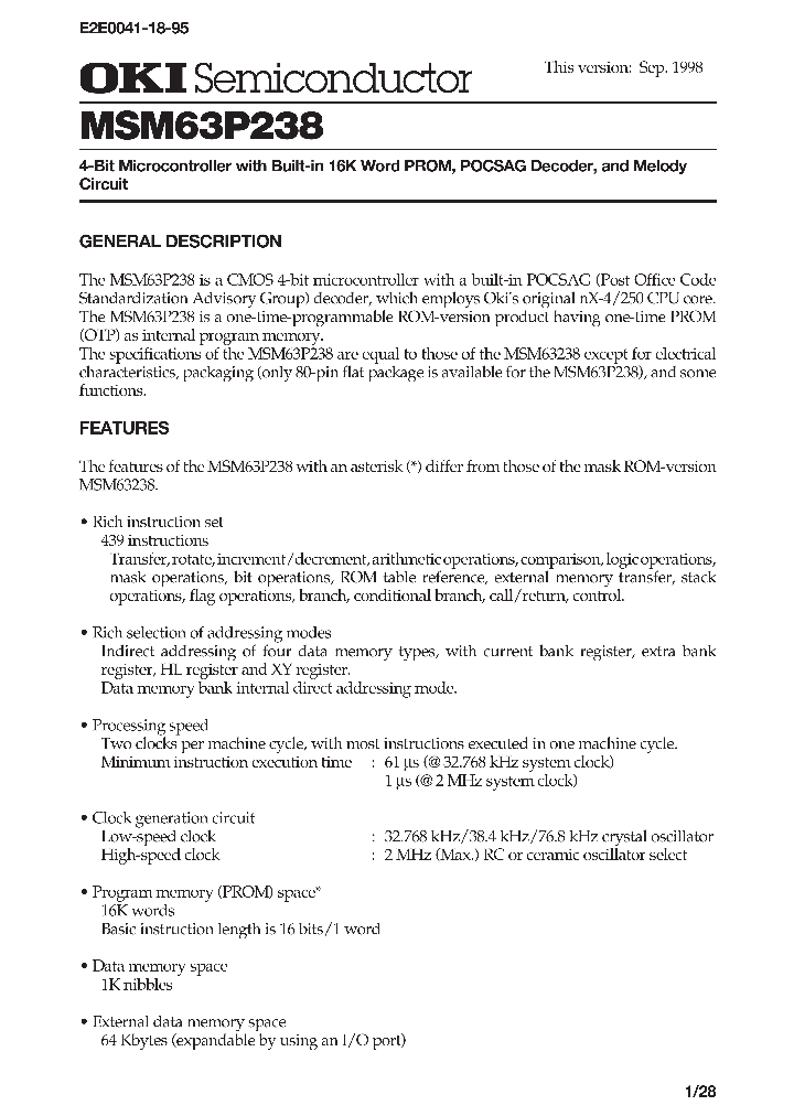 MSM63P238_471413.PDF Datasheet