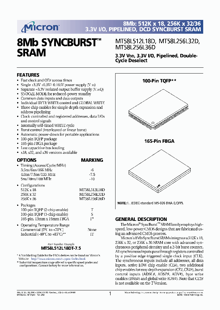 MT58L256L3_168562.PDF Datasheet