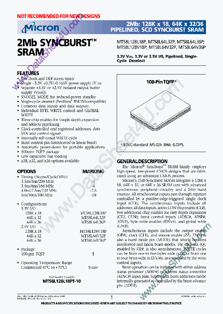 MT58L64L32P_443464.PDF Datasheet