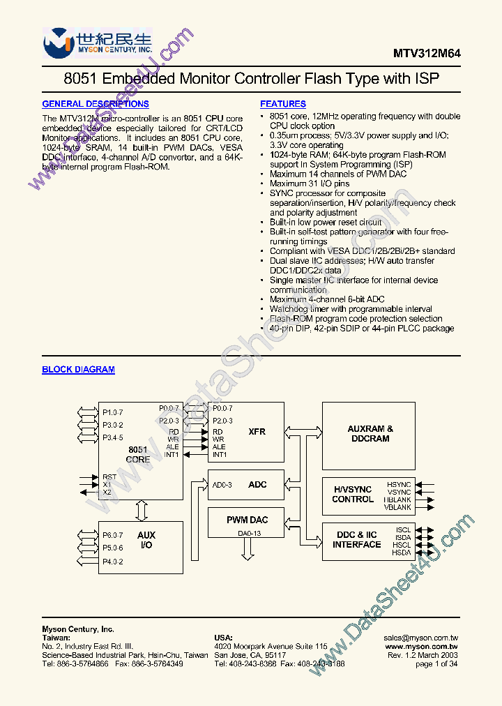MTV312MV64_466756.PDF Datasheet