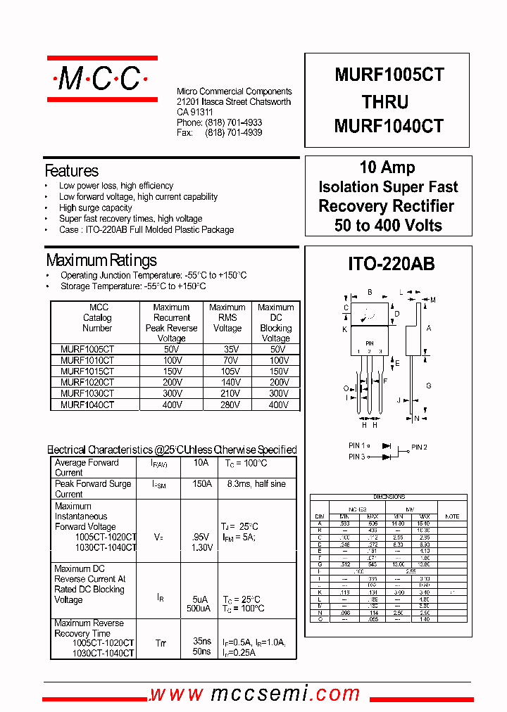 MURF1040CT_304955.PDF Datasheet
