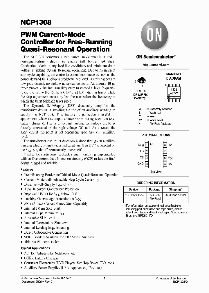 NCP1308DR2G_432822.PDF Datasheet