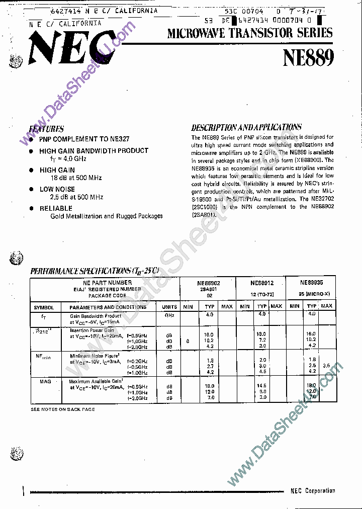 NE88935_478392.PDF Datasheet