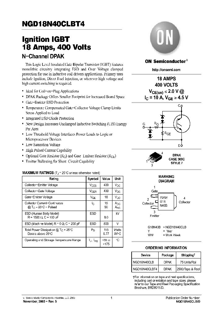 NGD18N40CLB_460514.PDF Datasheet