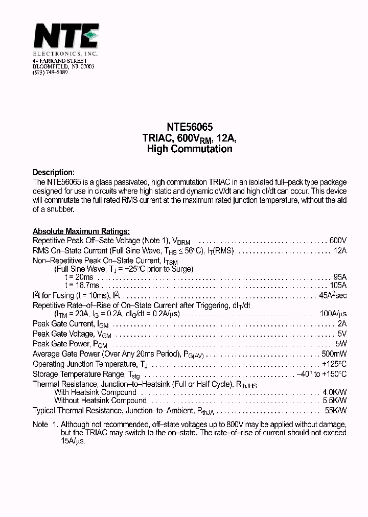 NTE56065_449806.PDF Datasheet