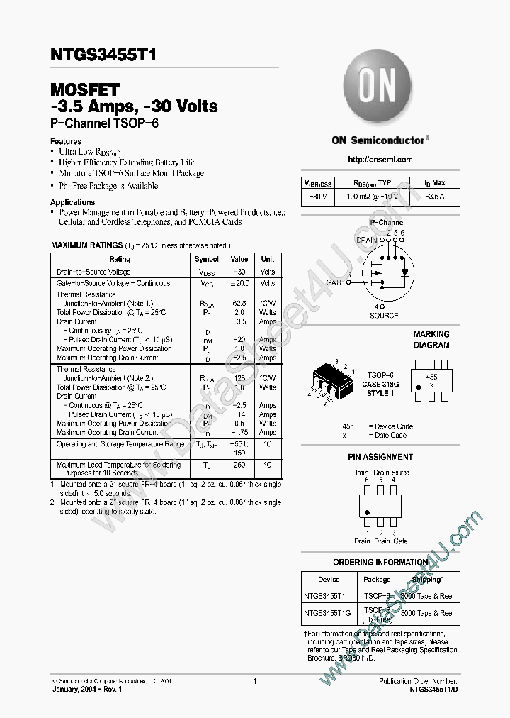 NTGS3455T1_435908.PDF Datasheet