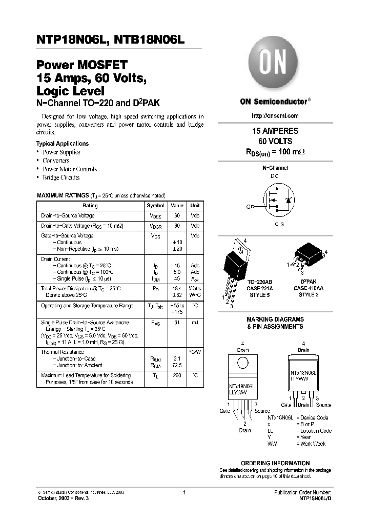 NTP18N06L_449041.PDF Datasheet