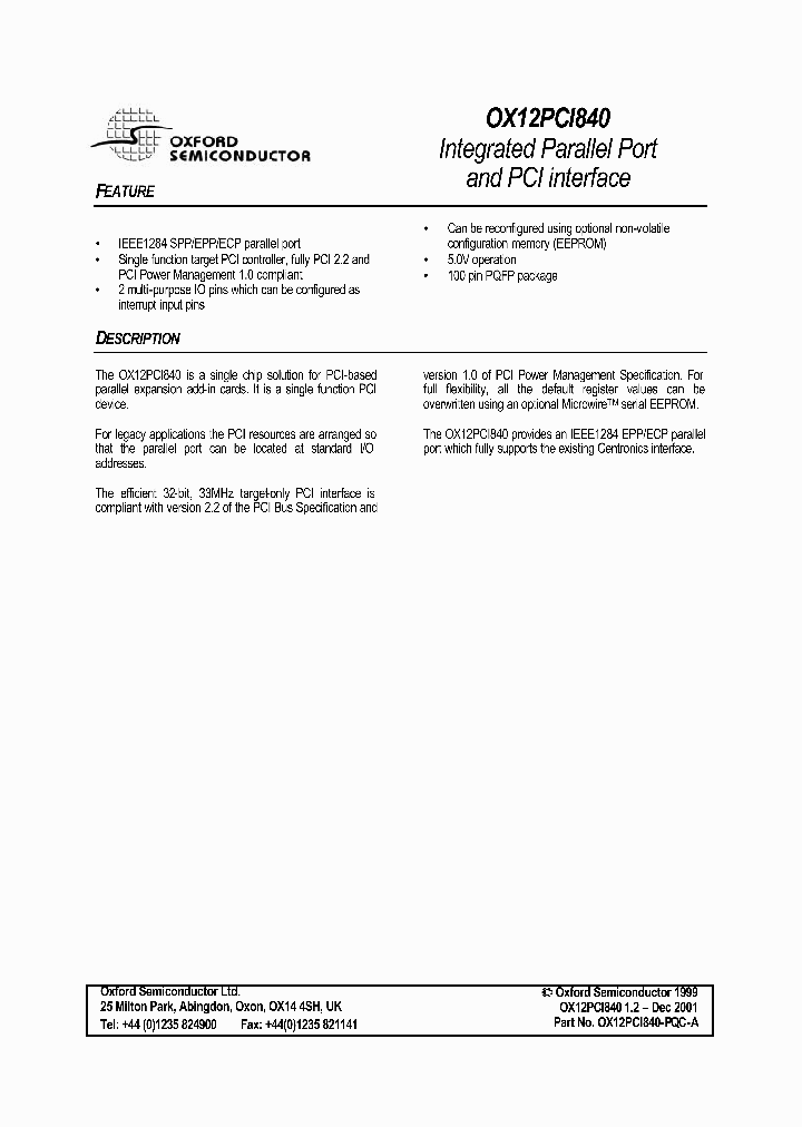 OX12PCI840_435520.PDF Datasheet