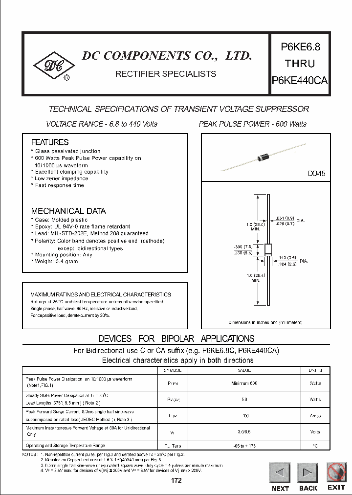 P6KE200_469093.PDF Datasheet
