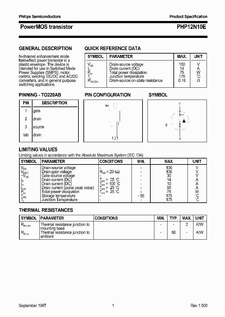 PHP12N10E_464928.PDF Datasheet