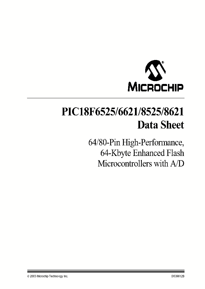 PIC18LF6525_446136.PDF Datasheet