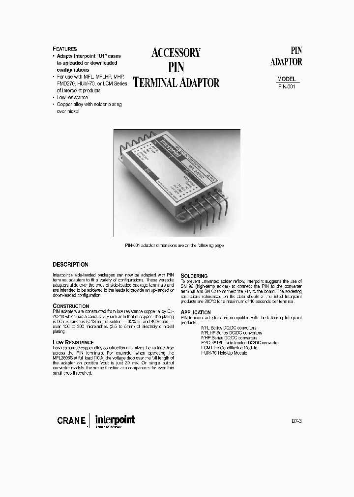 PIN-001_448906.PDF Datasheet
