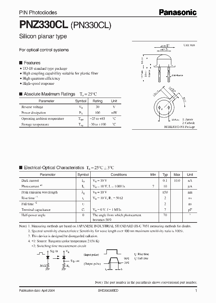 PNZ330CL_449421.PDF Datasheet
