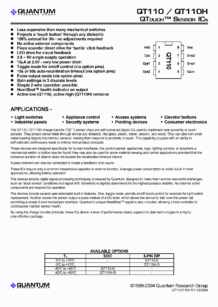 QT110_447758.PDF Datasheet