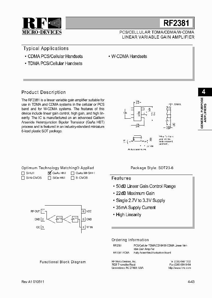 RF2381PCBA_448746.PDF Datasheet