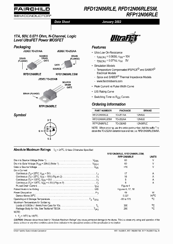 RFP12N06RLE_460105.PDF Datasheet