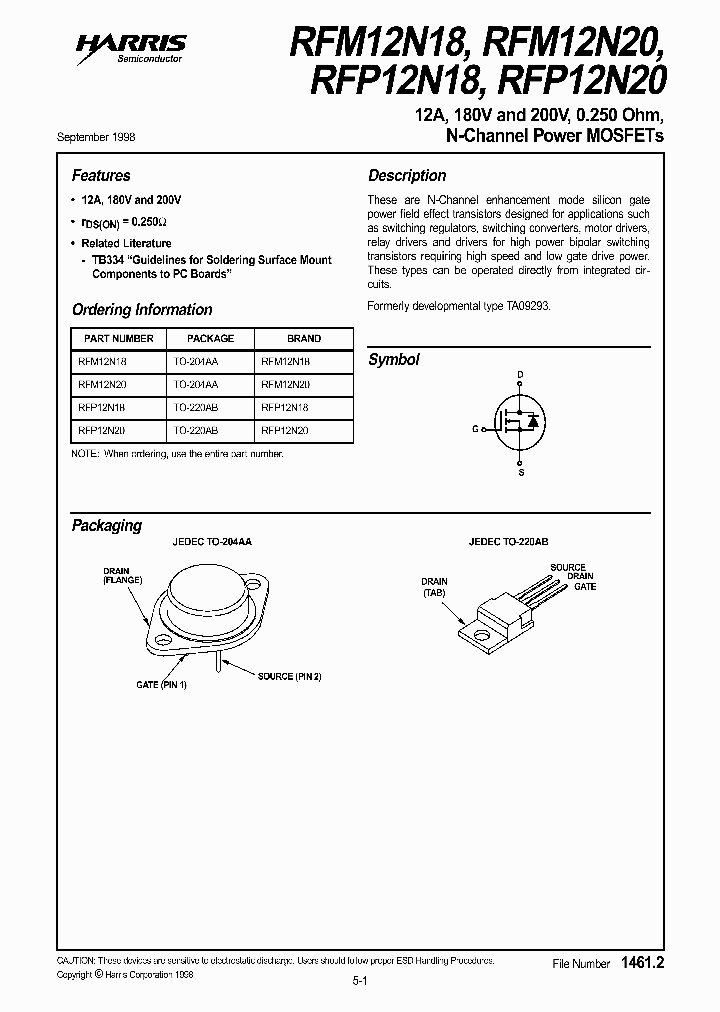 RFP12N20_460101.PDF Datasheet
