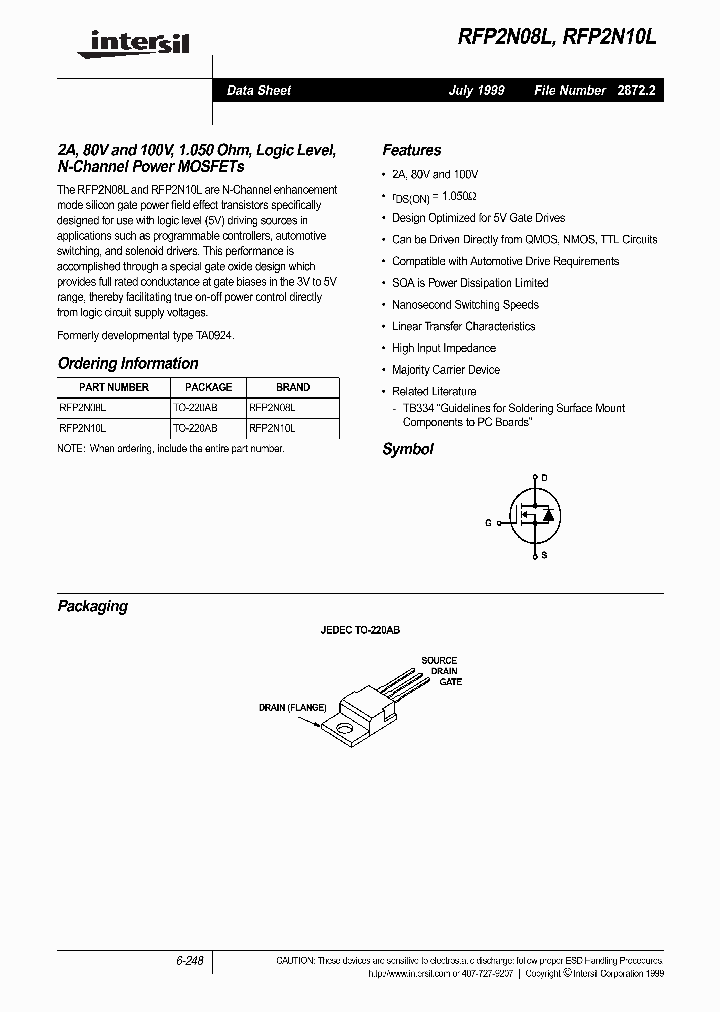 RFP2N10L_226360.PDF Datasheet