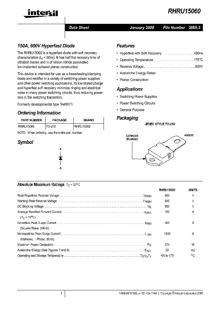 RHRU15060_299924.PDF Datasheet
