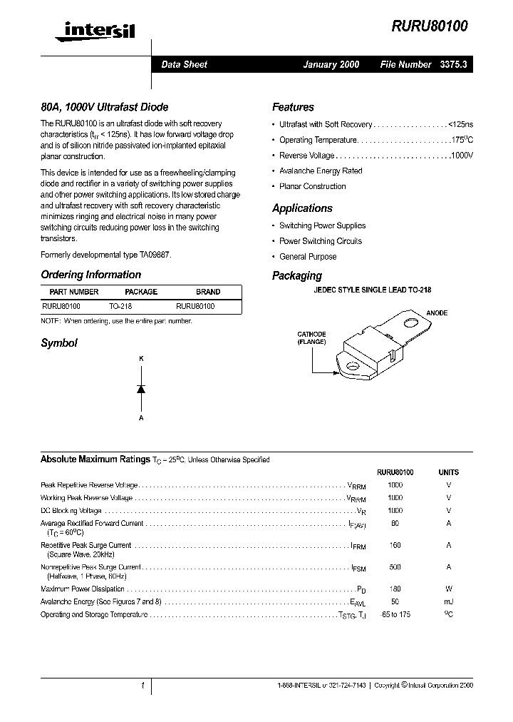RURU80100_365529.PDF Datasheet