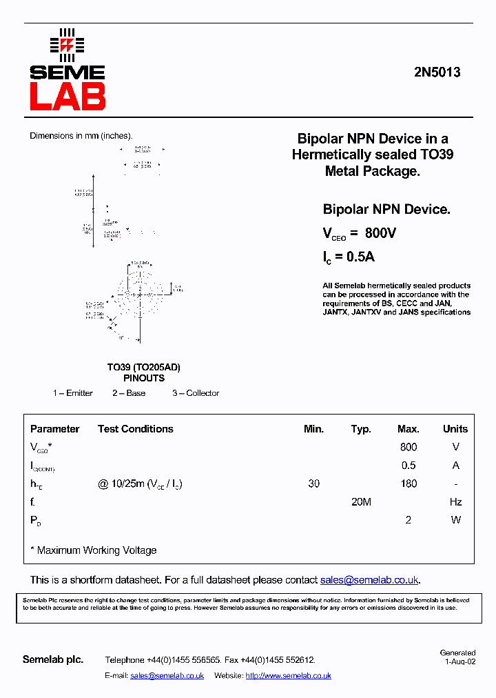 SF2N5013_458355.PDF Datasheet