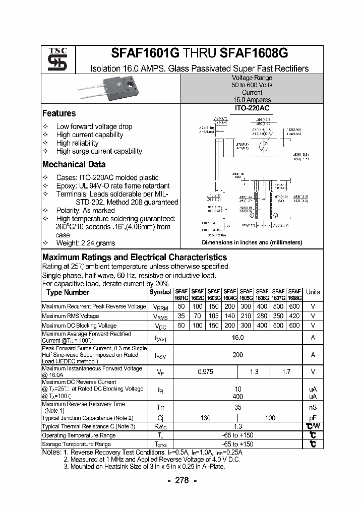 SFAF1606G_483768.PDF Datasheet