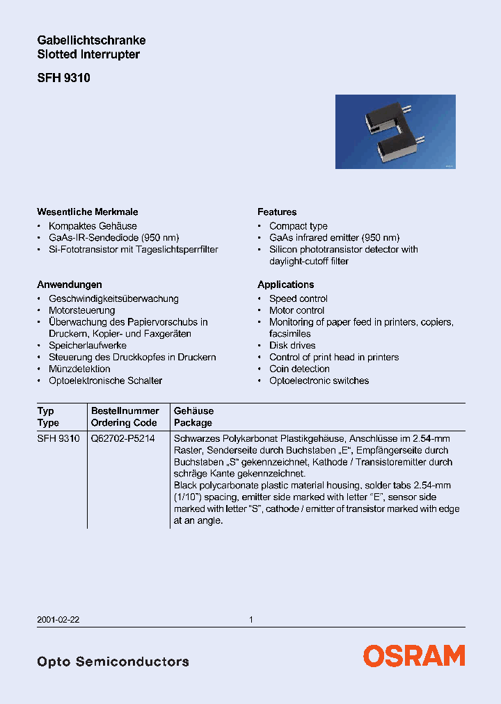 SFH9310_293507.PDF Datasheet
