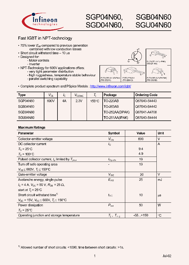 SGB04N60_474031.PDF Datasheet