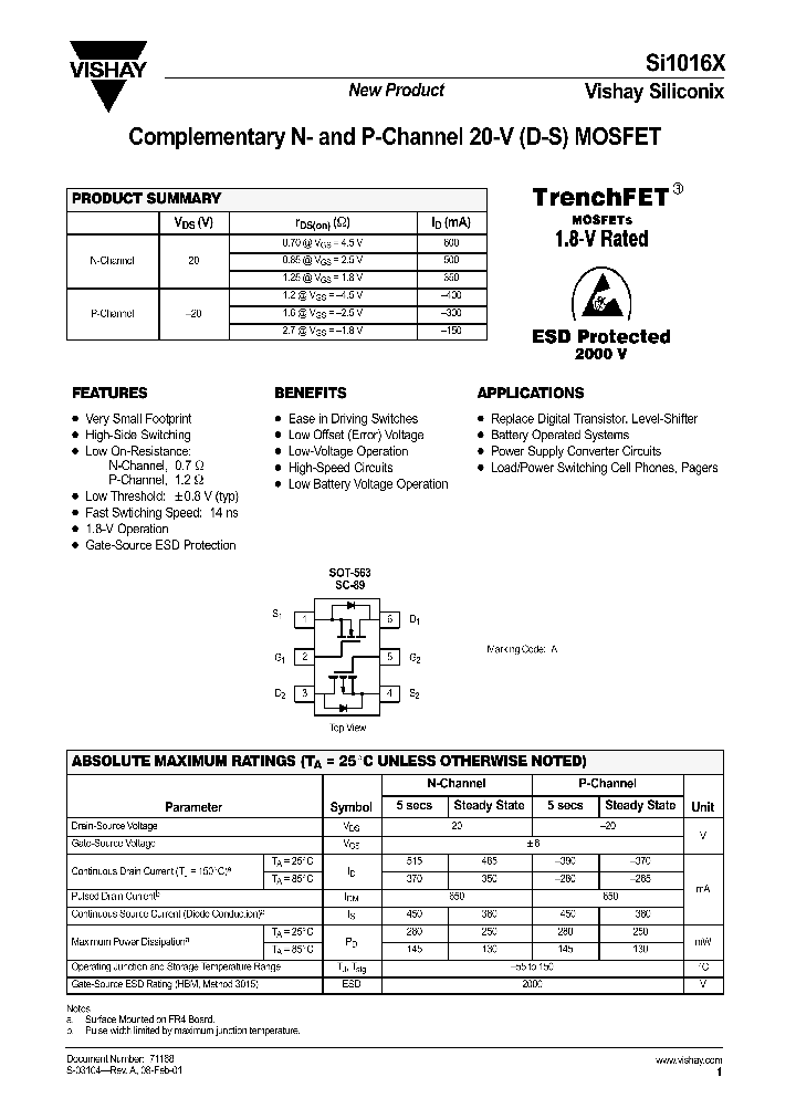 SI1016X_464204.PDF Datasheet