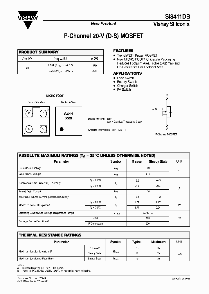 SI8411DB-T1_454800.PDF Datasheet