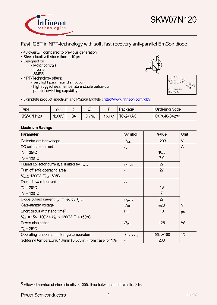 SKW07N120_467927.PDF Datasheet