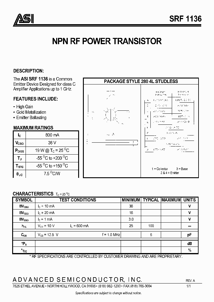 SRF1136_440593.PDF Datasheet