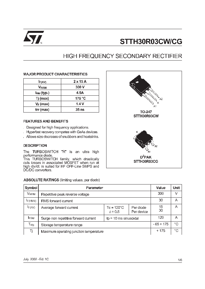 STTH30R03_461772.PDF Datasheet