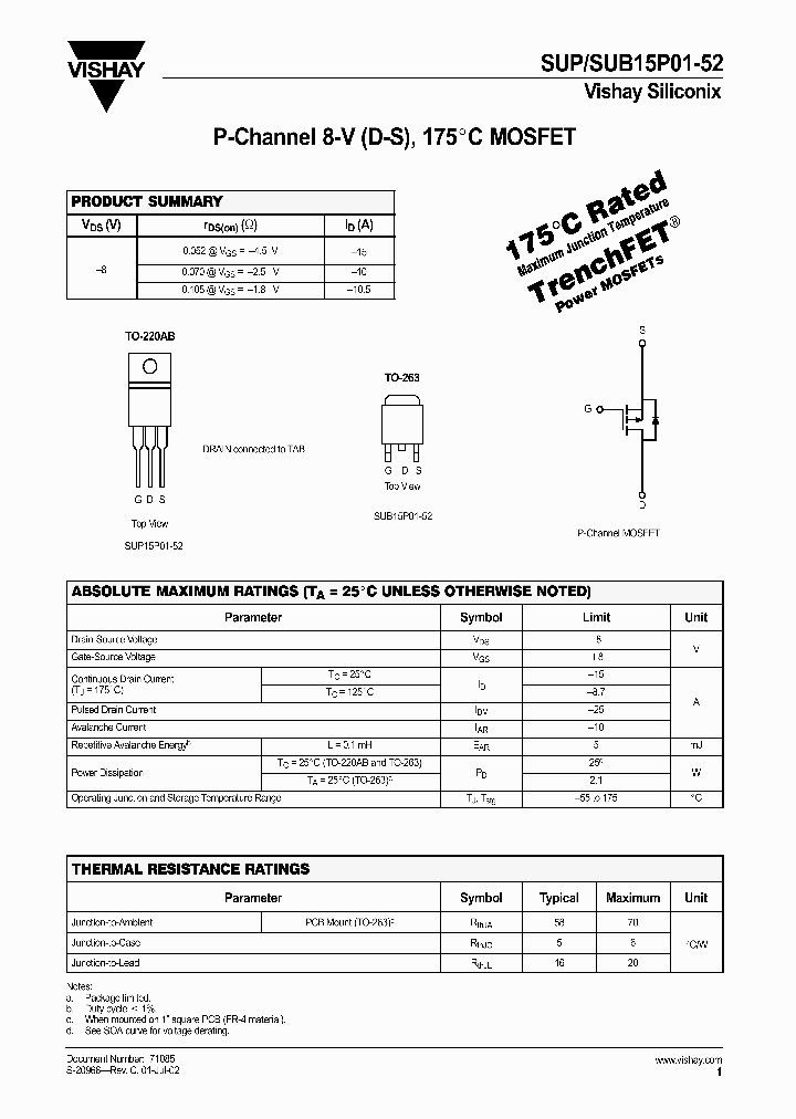 SUB15P01-52_445414.PDF Datasheet