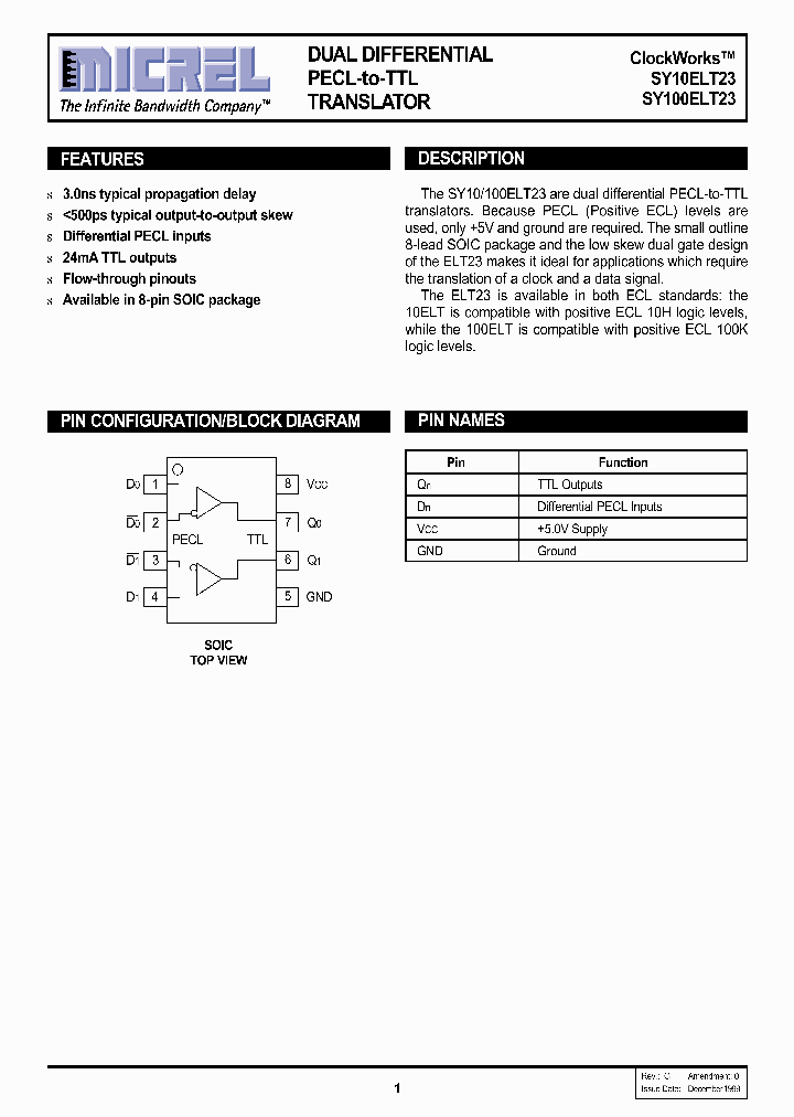 SY10ELT23ZCTR_470395.PDF Datasheet