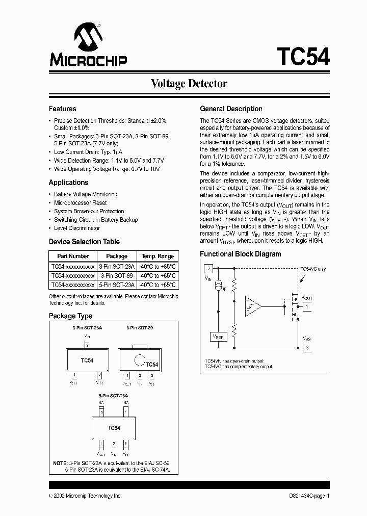 TC54VC1101ECBTR_146725.PDF Datasheet