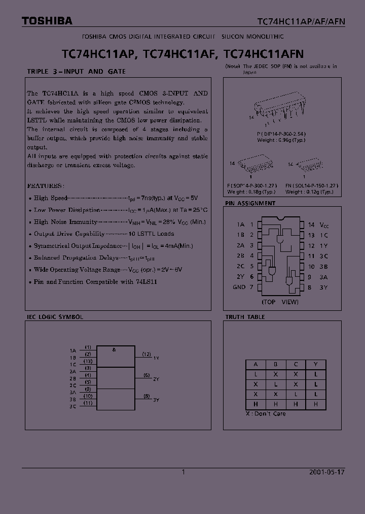 TC74HC11AF_479075.PDF Datasheet