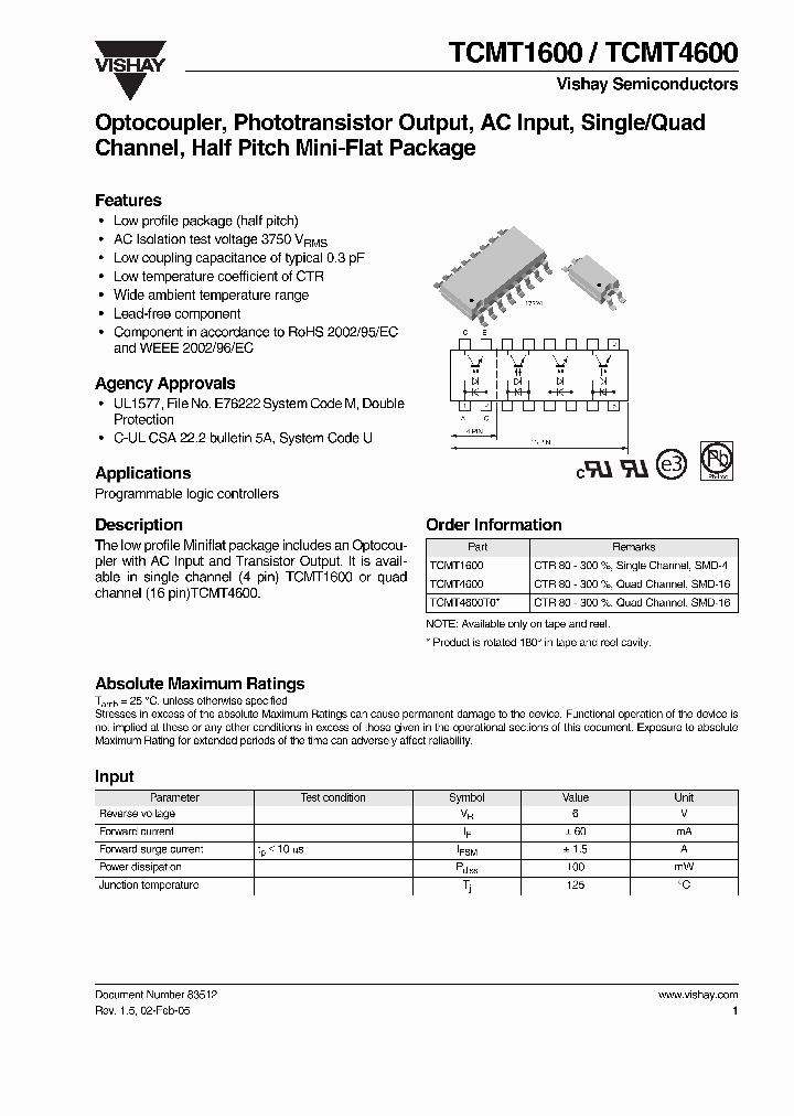 TCMT1600_461547.PDF Datasheet