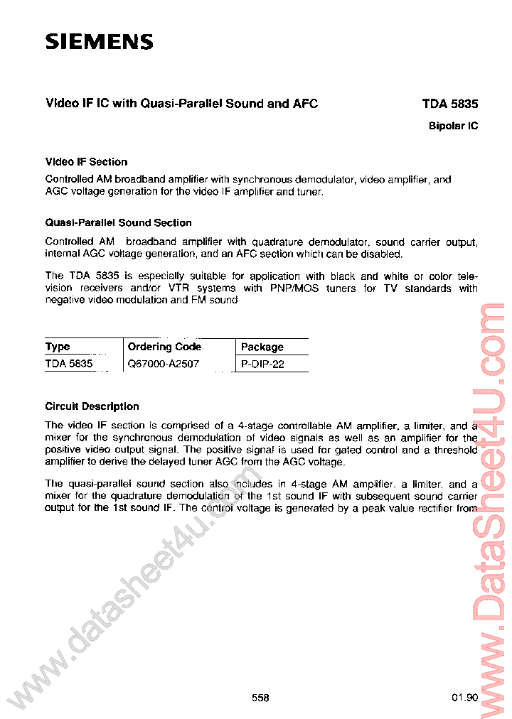 TDA5835_436485.PDF Datasheet