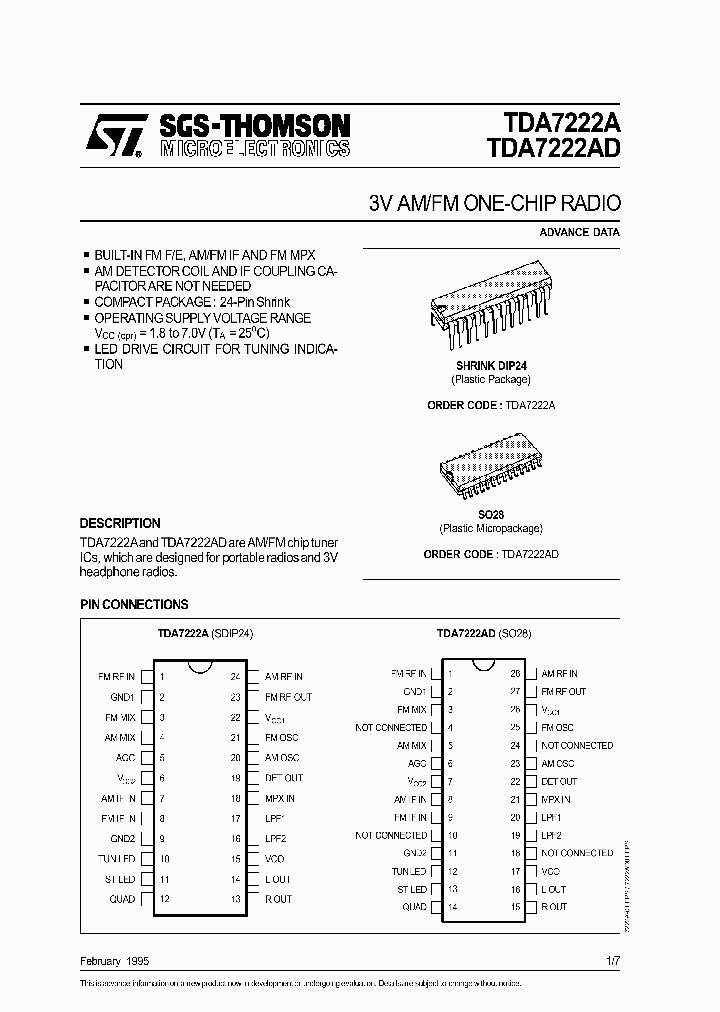 TDA7222_469494.PDF Datasheet