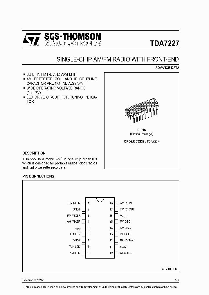 TDA7227_469497.PDF Datasheet