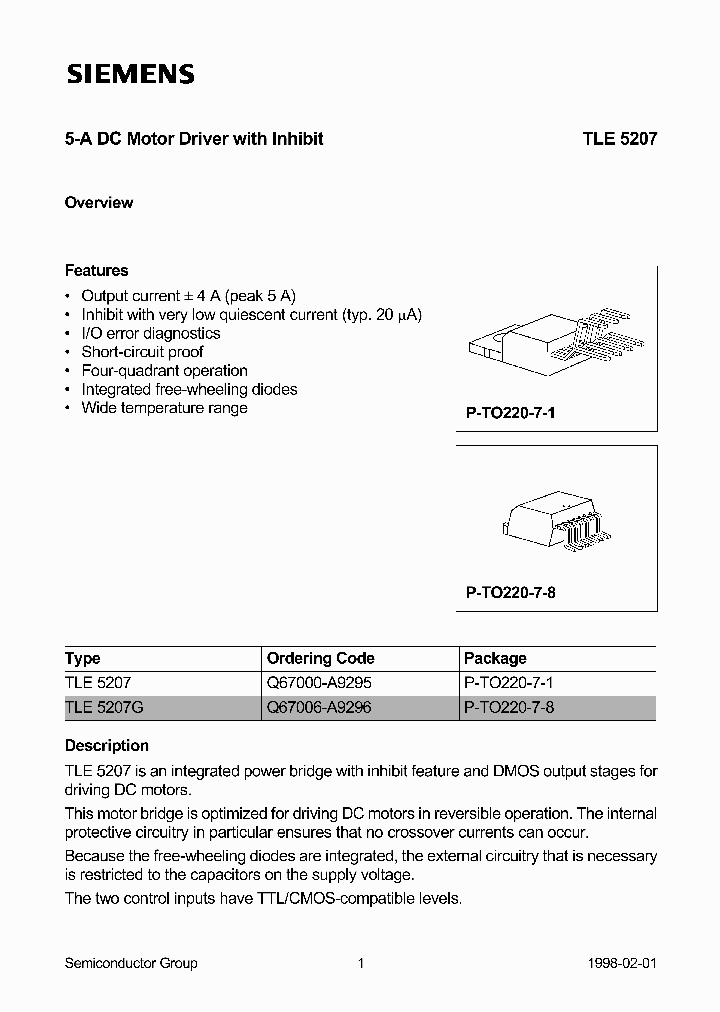 TLE5207G_457337.PDF Datasheet