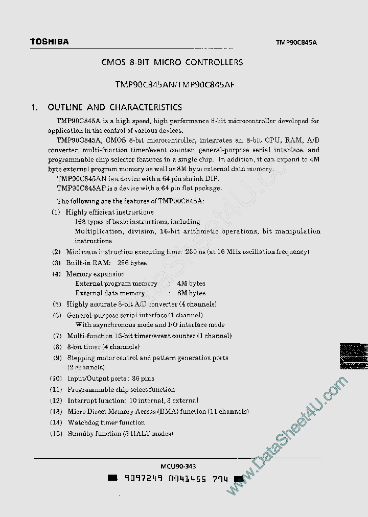 TMP90C845A_463377.PDF Datasheet